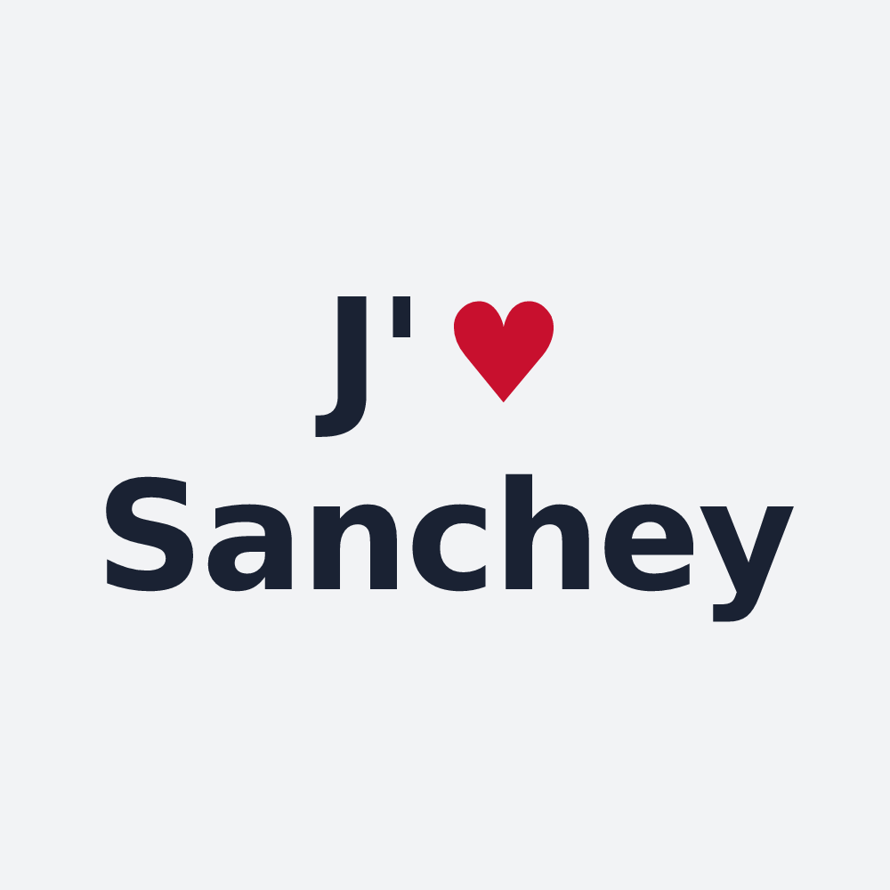 Poster personnalisé Sanchey — design J'aime Sanchey