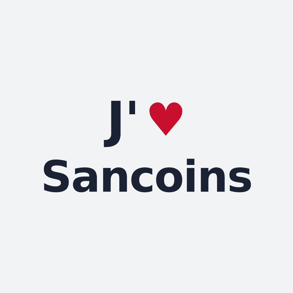 Poster personnalisé Sancoins — design « J'aime Sancoins » imprimé sur le poster