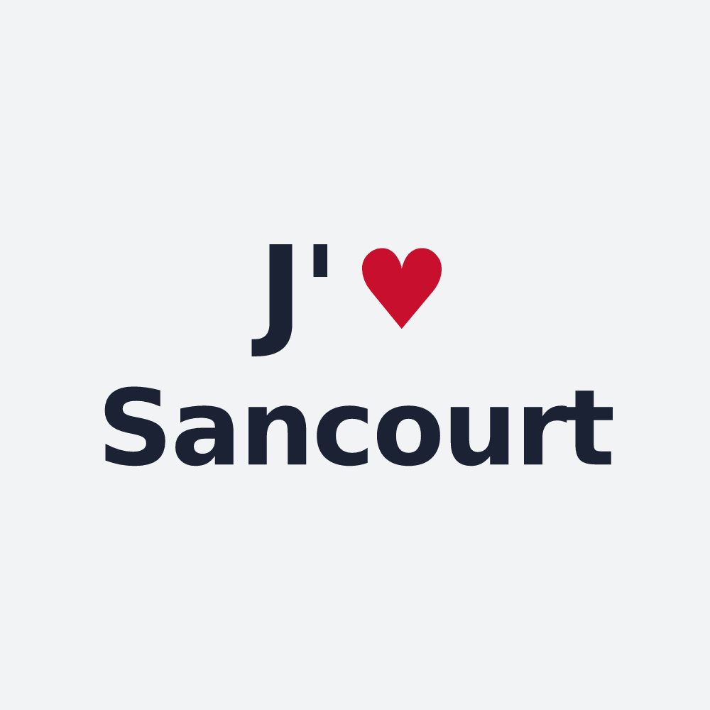 Poster personnalisé Sancourt — design J'aime Sancourt