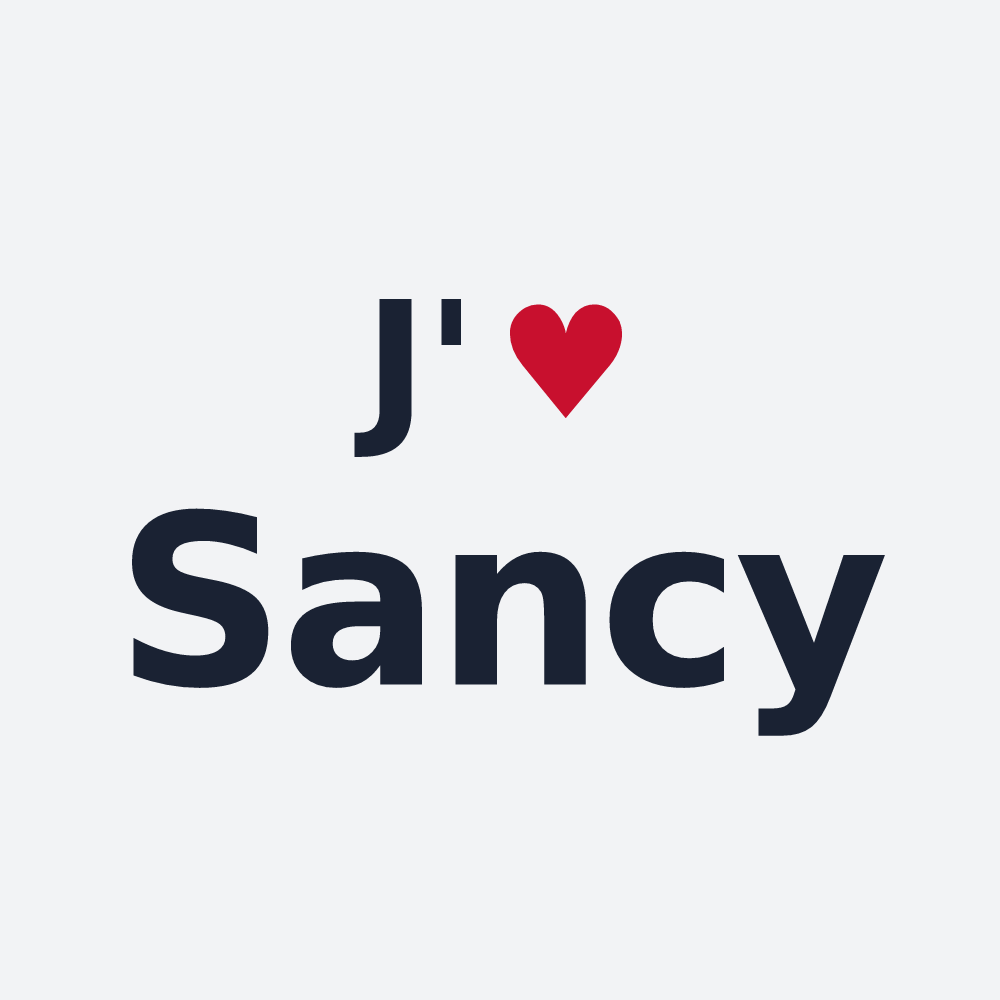 Poster personnalisé Sancy — design « J'aime Sancy » imprimé sur le poster