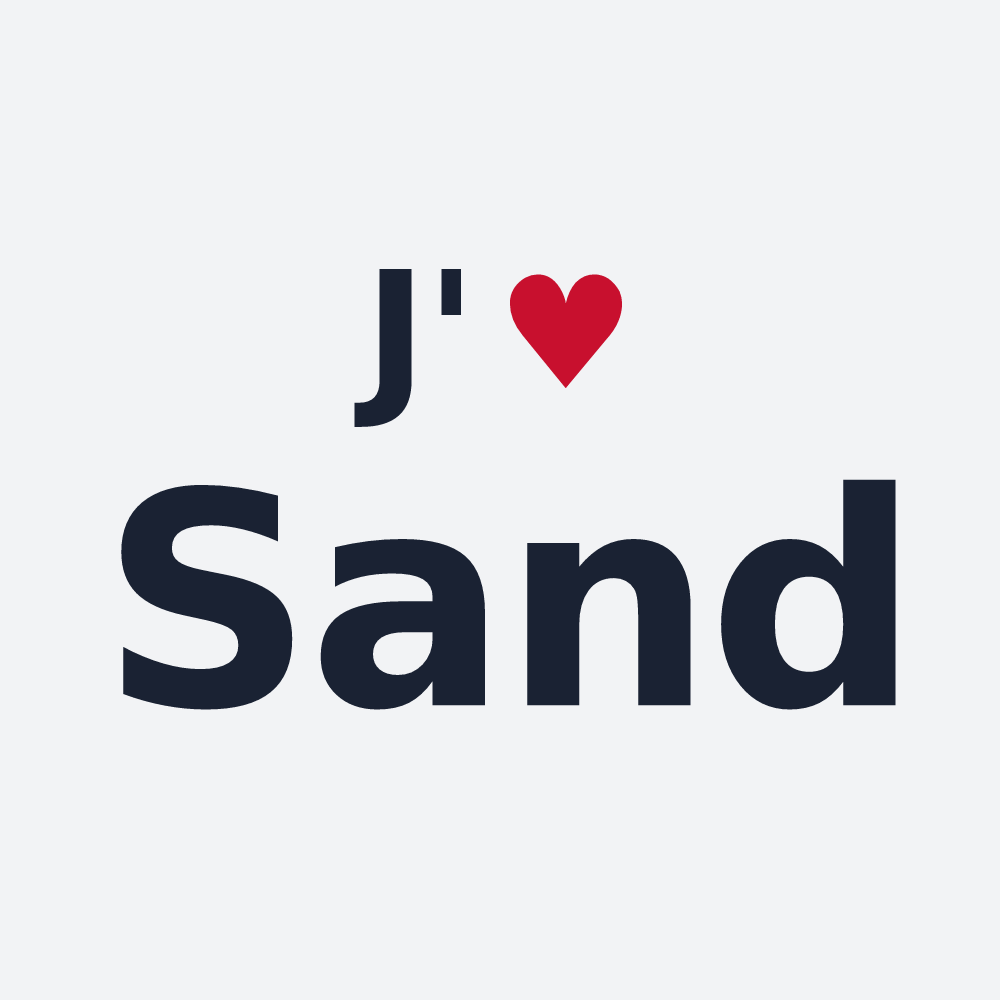 Poster personnalisé Sand — design J'aime Sand