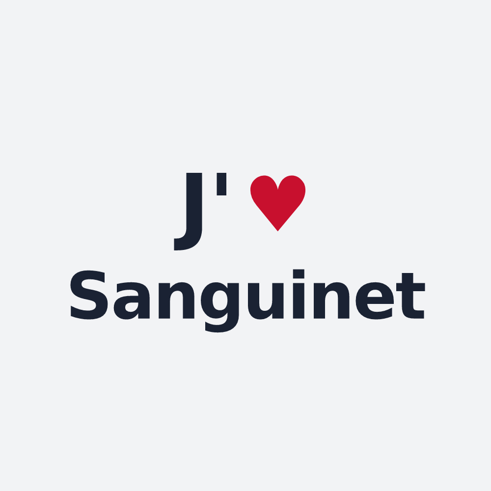 Poster personnalisé Sanguinet — design J'aime Sanguinet