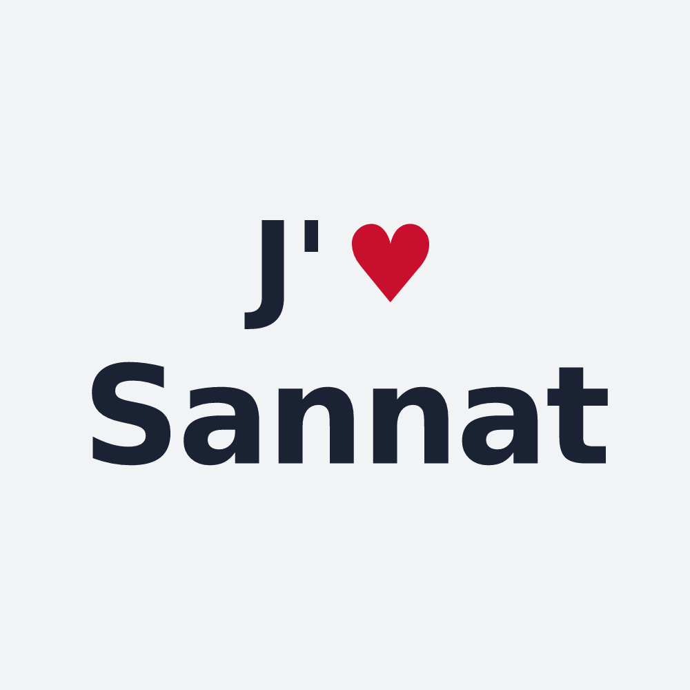 Poster personnalisé Sannat — design J'aime Sannat