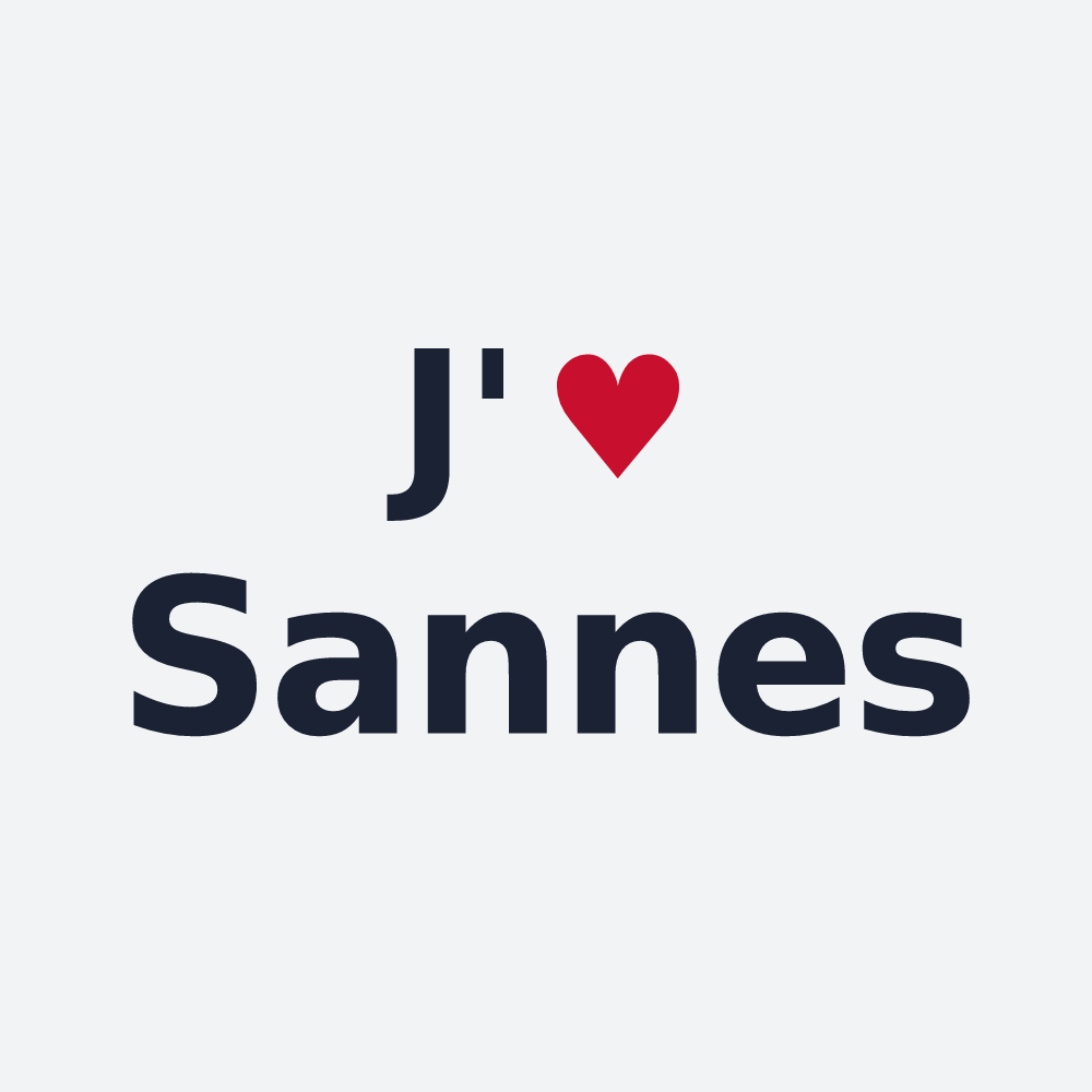 Poster personnalisé Sannes — design J'aime Sannes