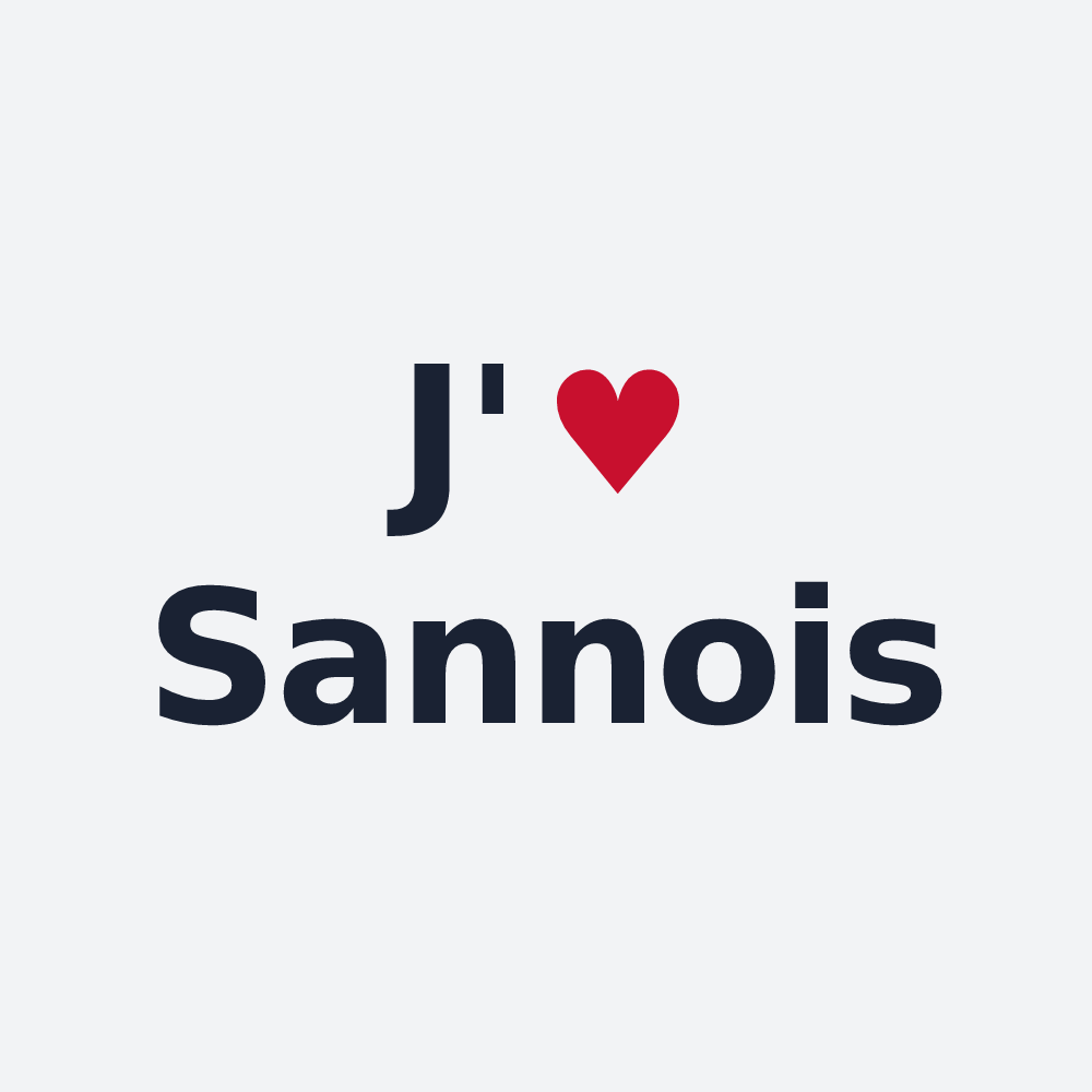 Poster personnalisé Sannois — design J'aime Sannois
