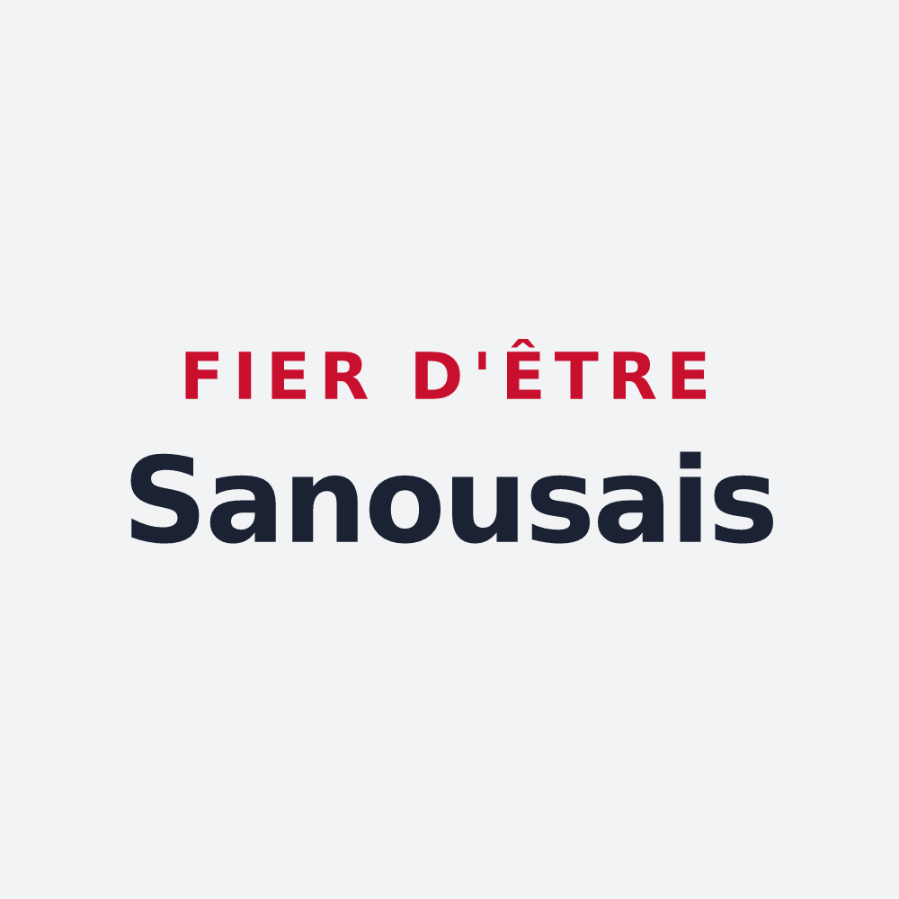 Poster « Fier d'être Sanousais » — design pour Sanous