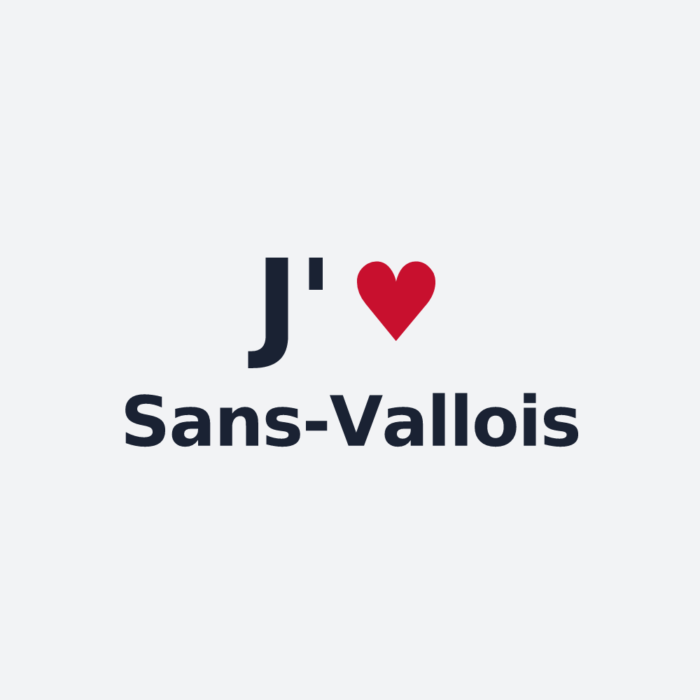 Poster personnalisé Sans-Vallois — design « J'aime Sans-Vallois » imprimé sur le poster
