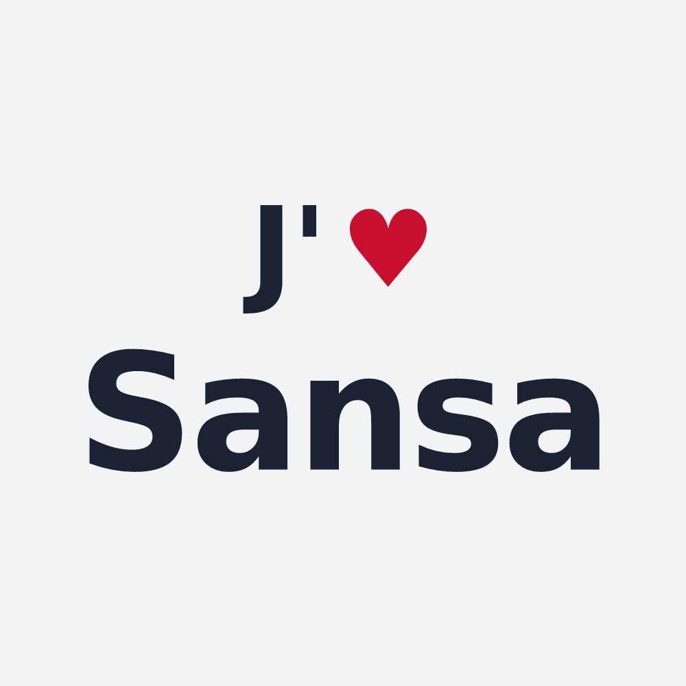 Poster personnalisé Sansa — design J'aime Sansa