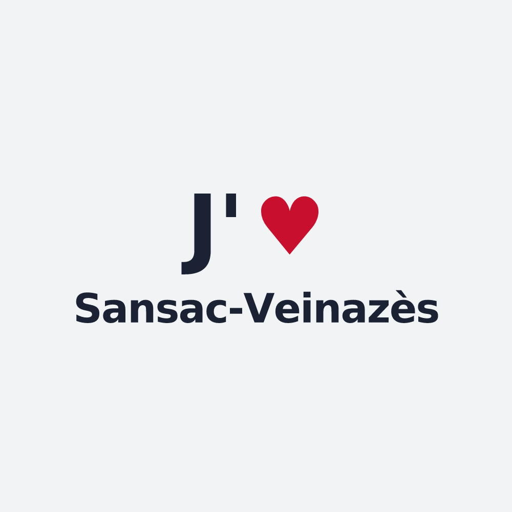 Poster personnalisé Sansac-Veinazès — design J'aime Sansac-Veinazès