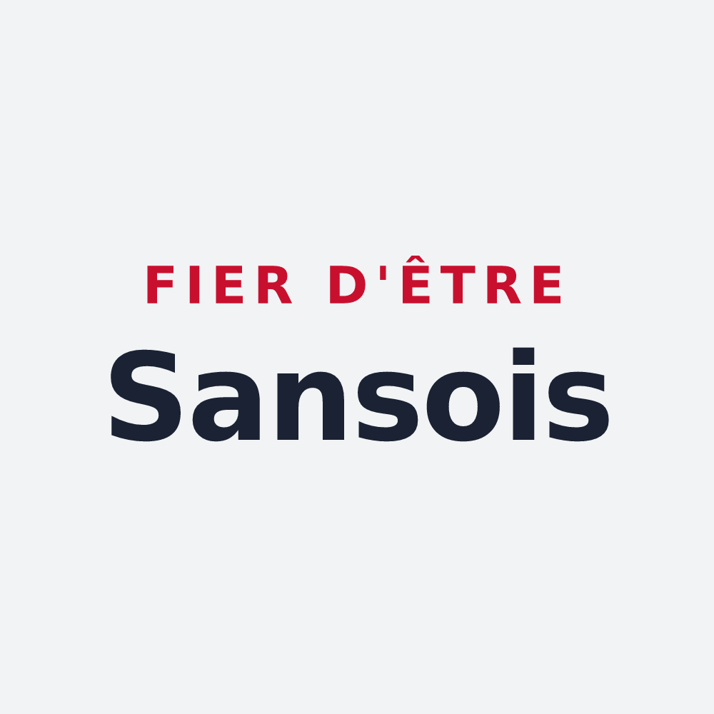 Poster « Fier d'être Sansois » — design pour Sansais