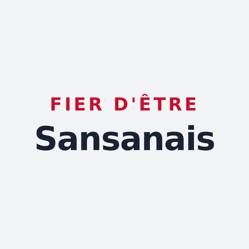 Poster « Fier d'être Sansanais » — design pour Sansan
