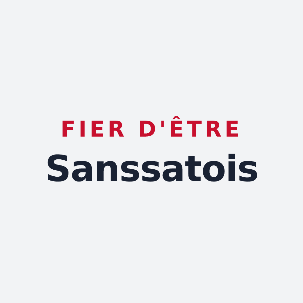 Poster « Fier d'être Sanssatois » — design pour Sanssat
