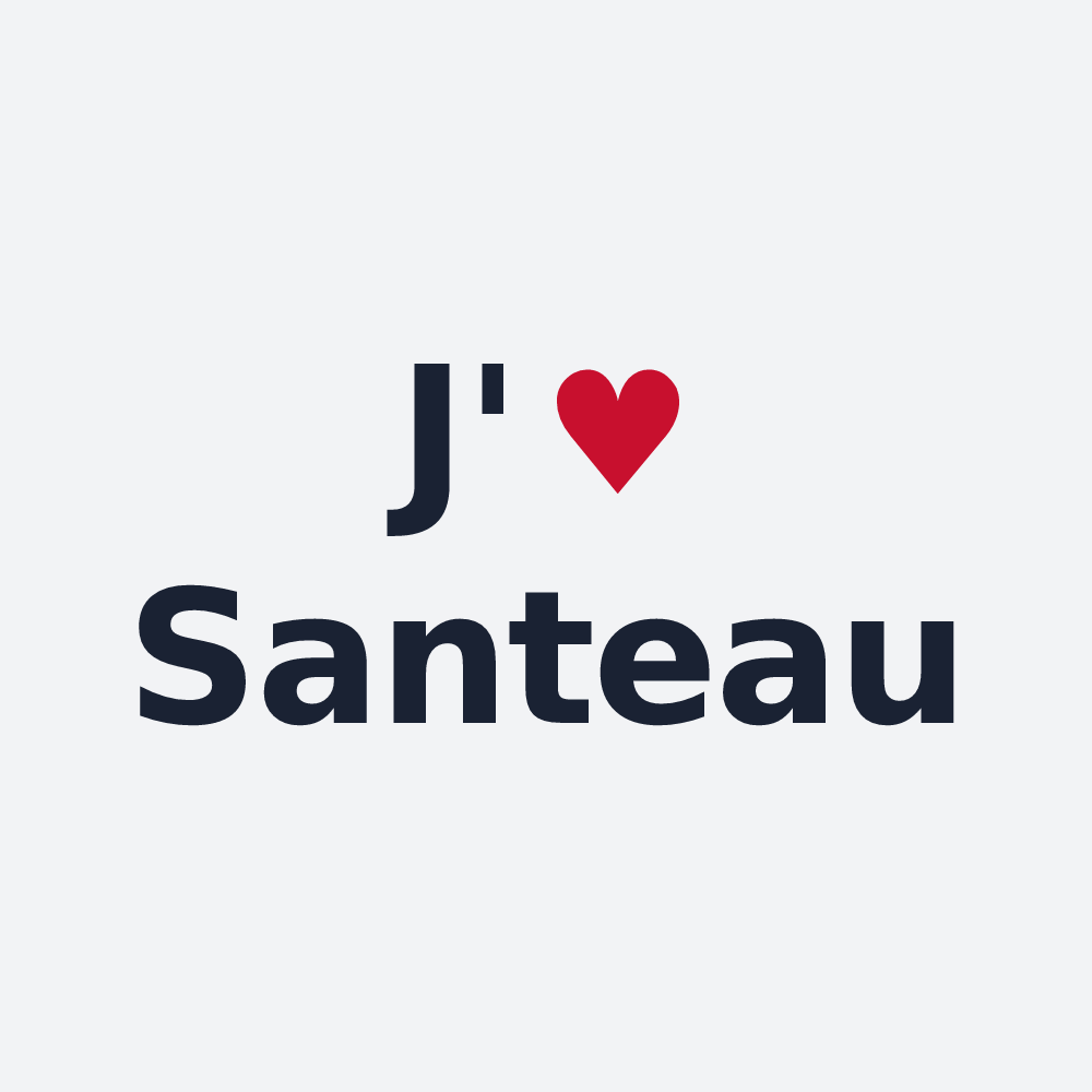 Poster personnalisé Santeau — design J'aime Santeau