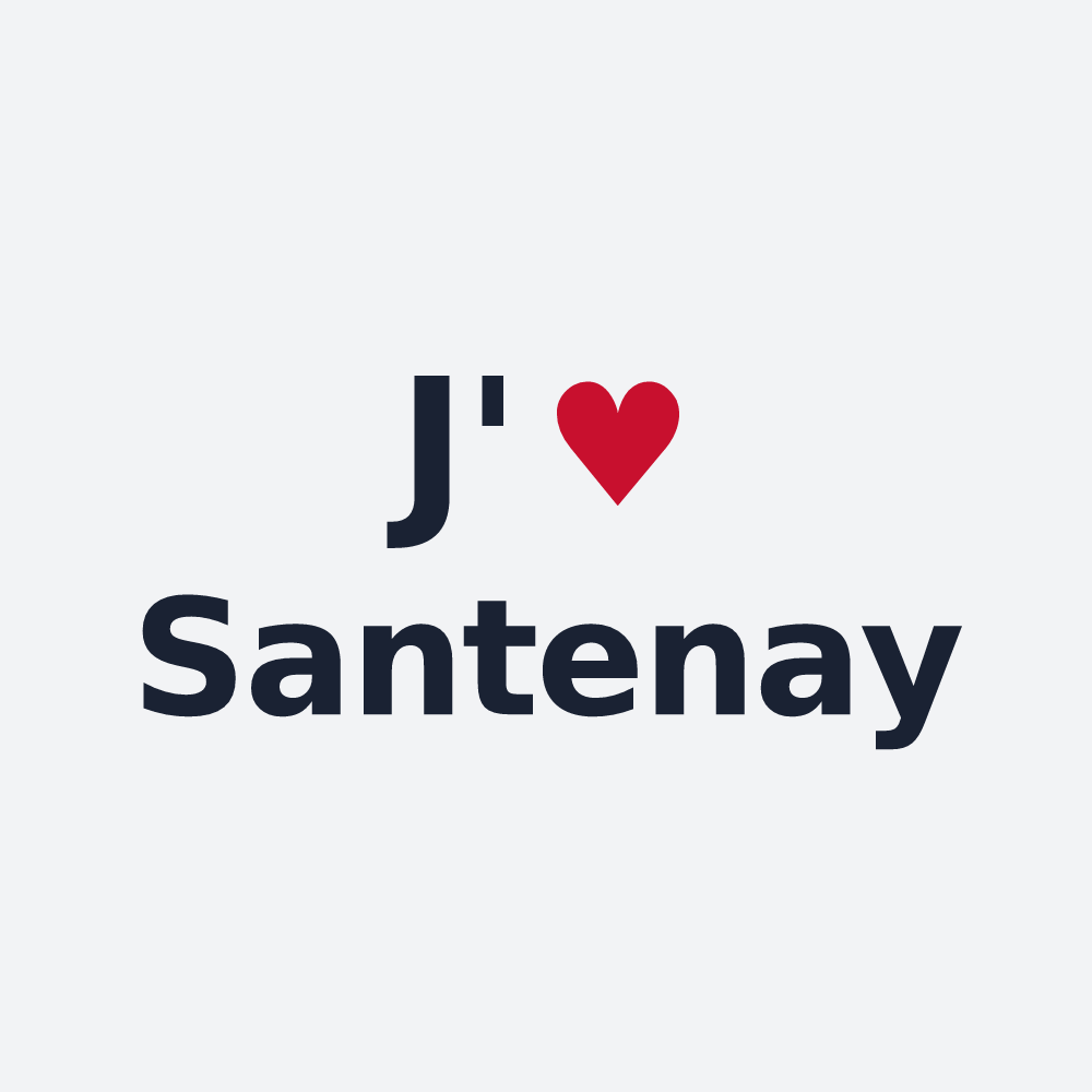 Poster personnalisé Santenay — design J'aime Santenay