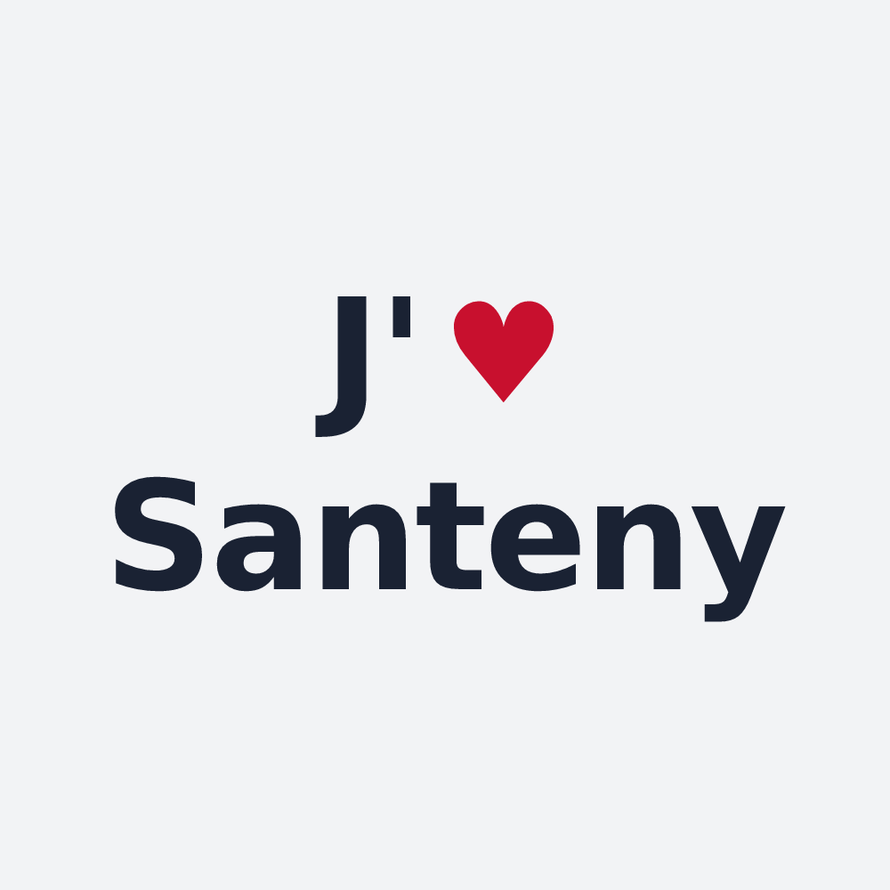 Poster personnalisé Santeny — design J'aime Santeny