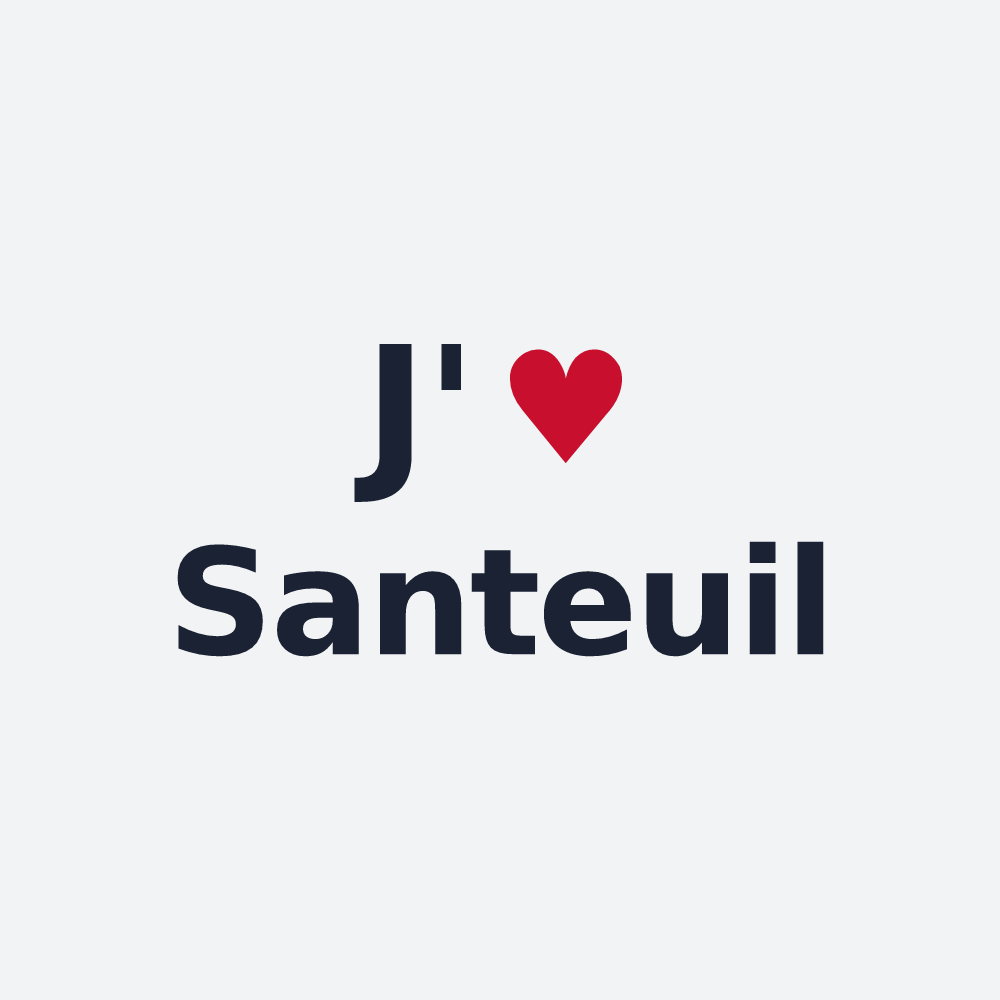 Poster personnalisé Santeuil — design J'aime Santeuil