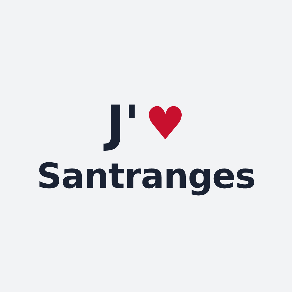 Poster personnalisé Santranges — design J'aime Santranges