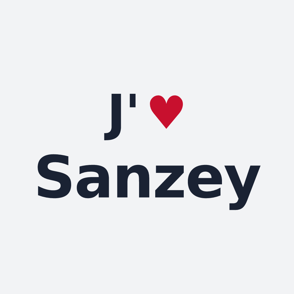 Poster personnalisé Sanzey — design J'aime Sanzey