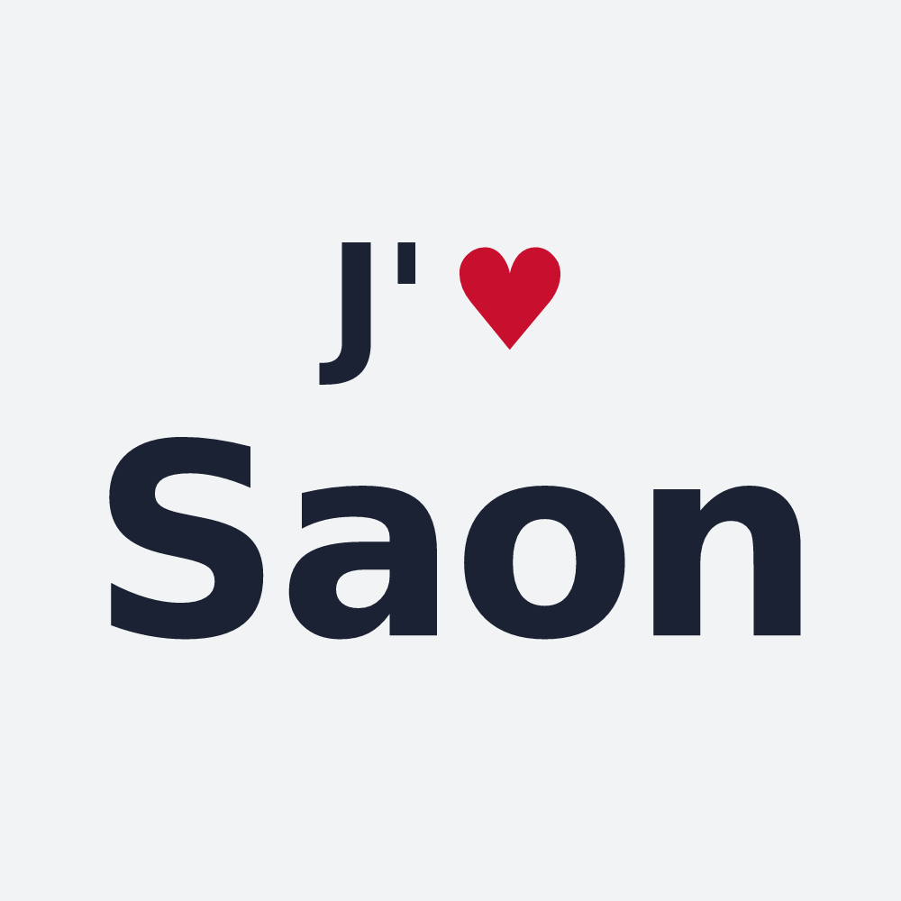 Poster personnalisé Saon — design J'aime Saon