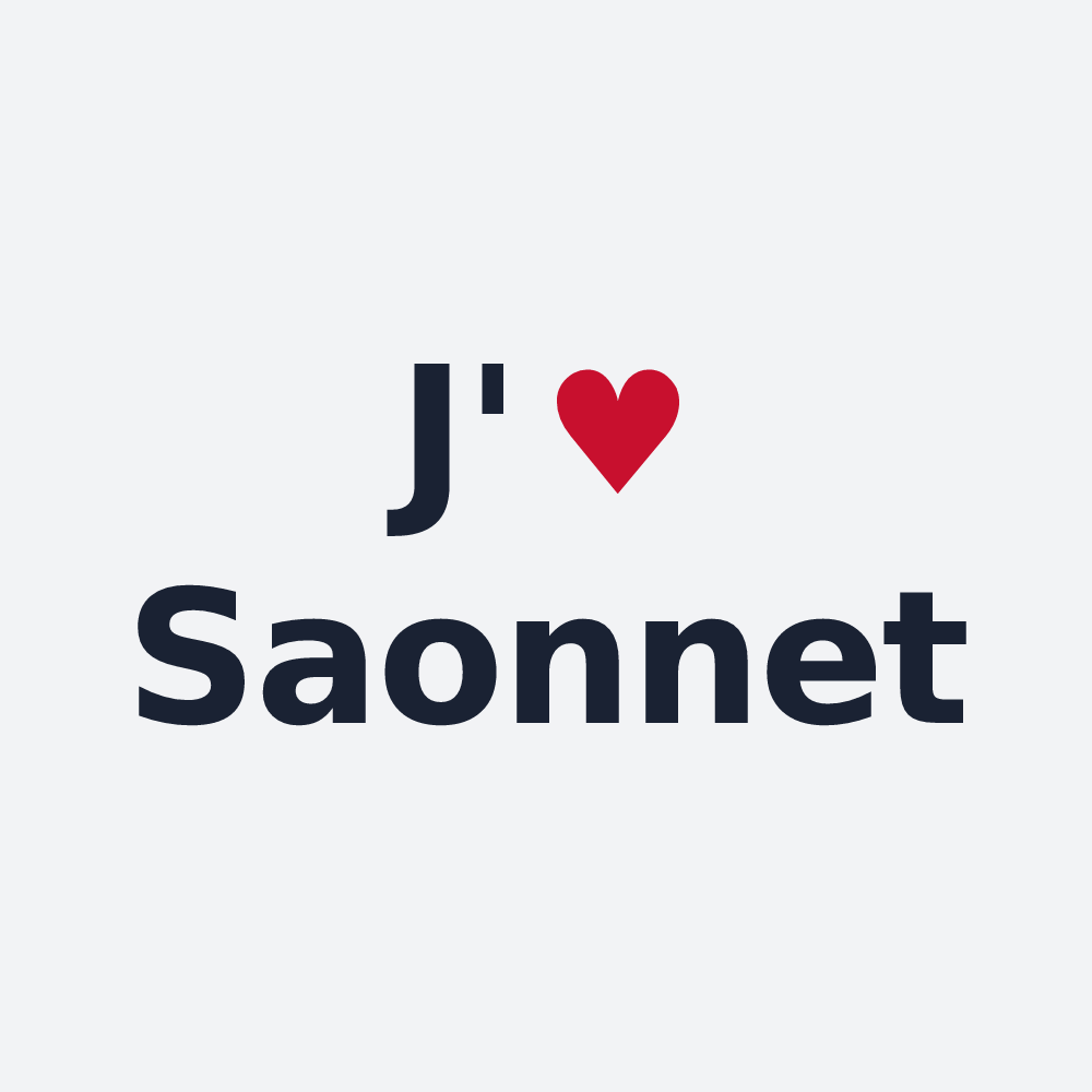 Poster personnalisé Saonnet — design J'aime Saonnet