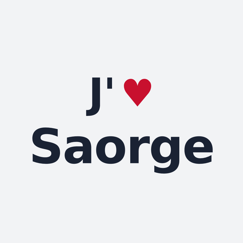 Poster personnalisé Saorge — design J'aime Saorge