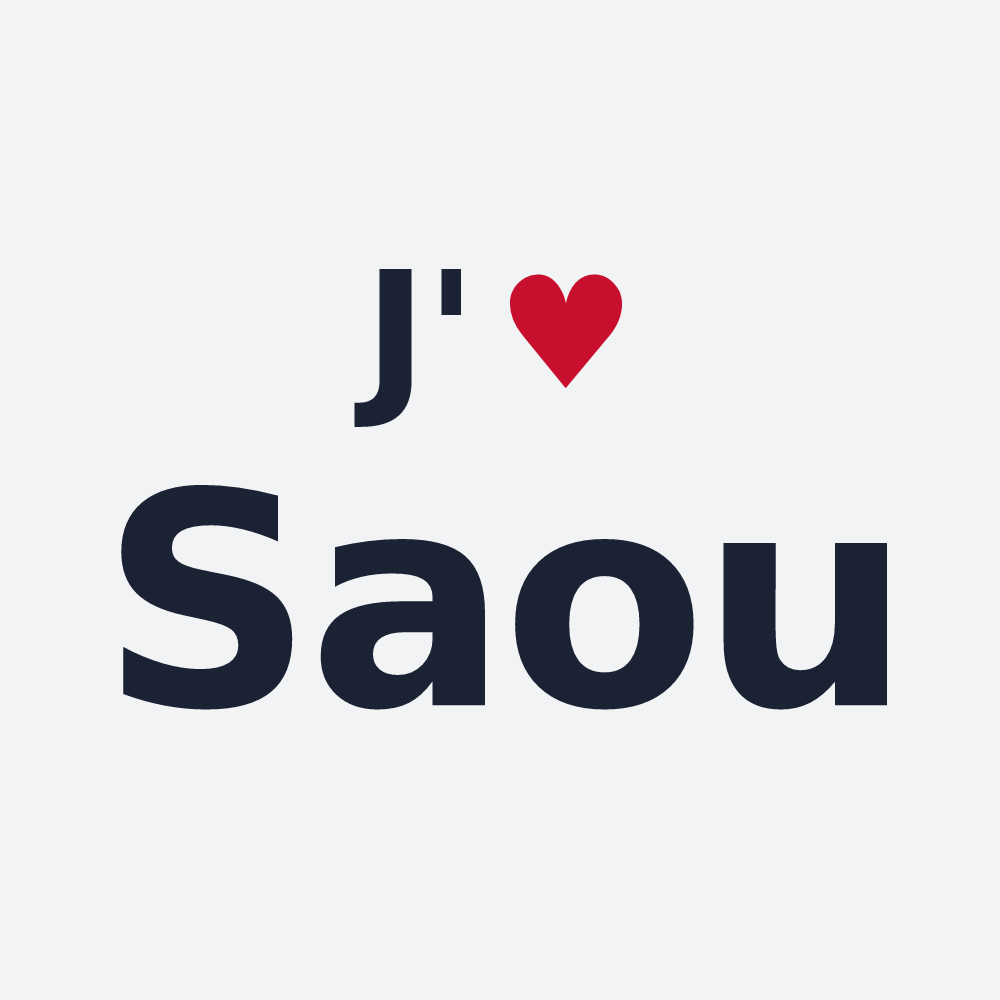 Poster personnalisé Saou — design J'aime Saou