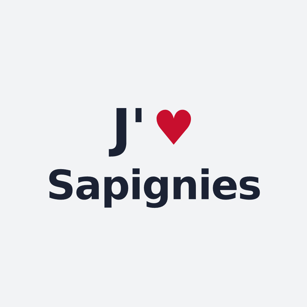 Poster personnalisé Sapignies — design J'aime Sapignies