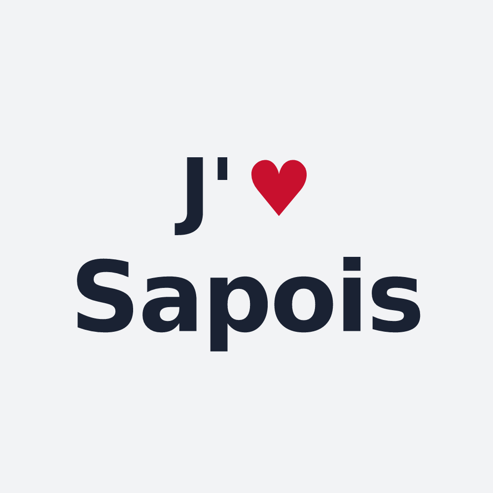 Poster personnalisé Sapois — design J'aime Sapois