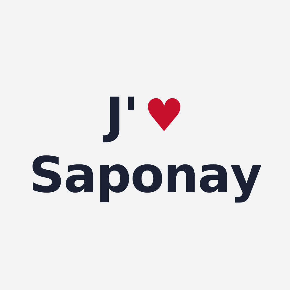Poster personnalisé Saponay — design J'aime Saponay