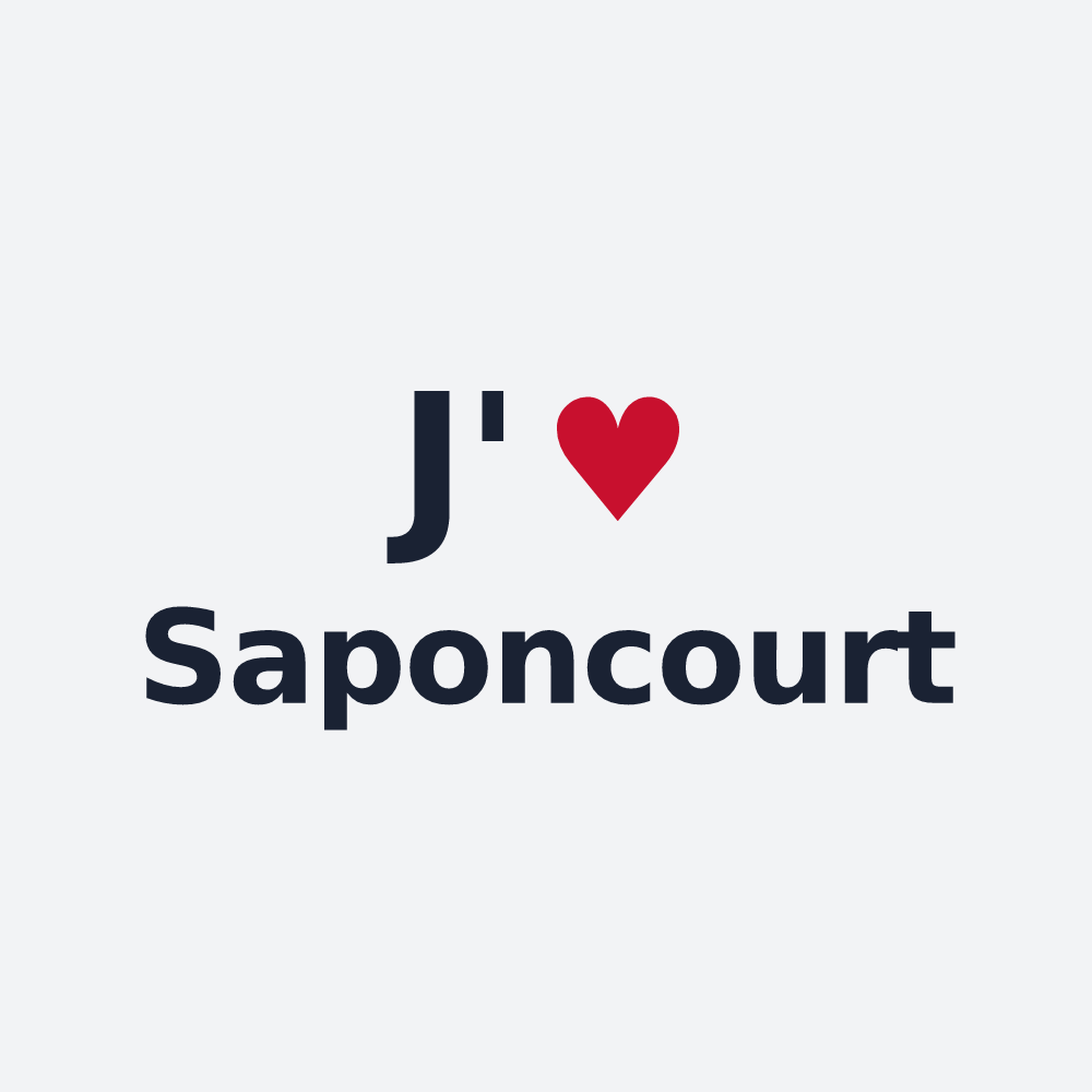 Poster personnalisé Saponcourt — design J'aime Saponcourt