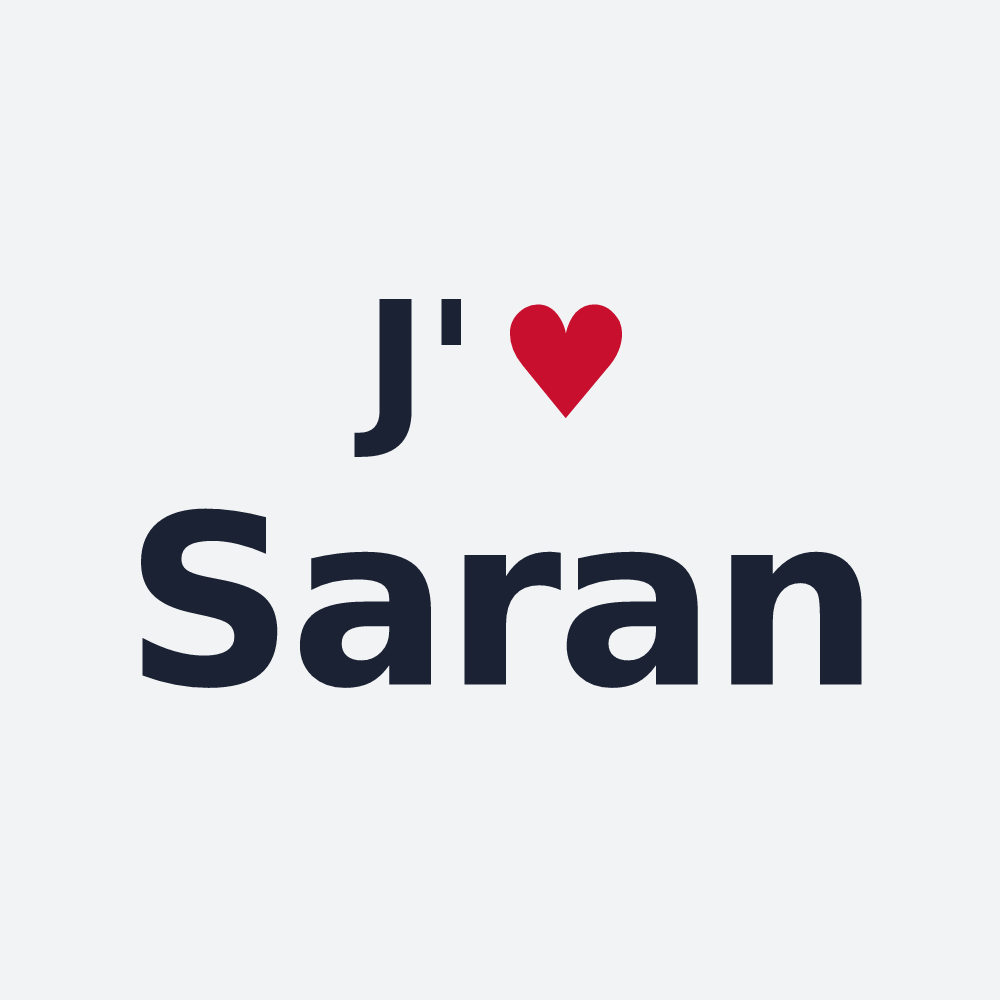 Poster personnalisé Saran — design J'aime Saran