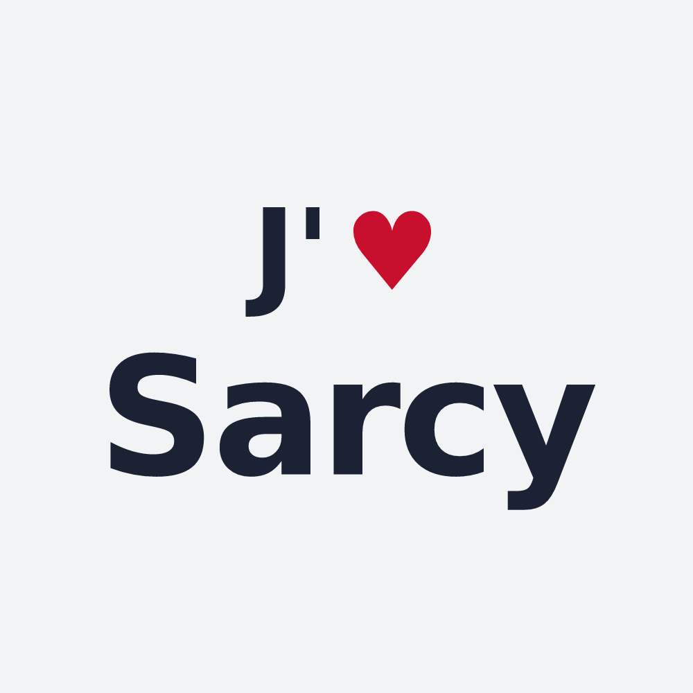Poster personnalisé Sarcy — design J'aime Sarcy