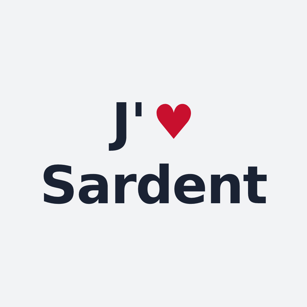 Poster personnalisé Sardent — design J'aime Sardent