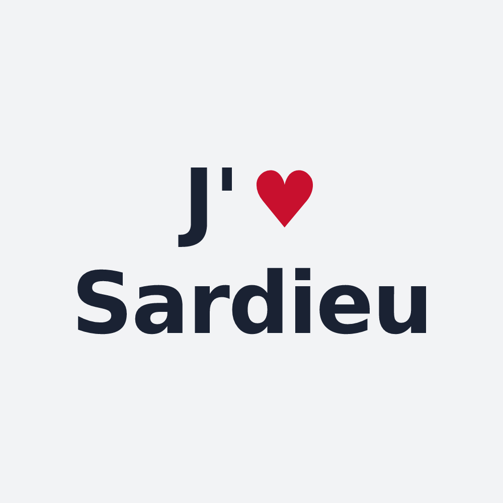 Poster personnalisé Sardieu — design J'aime Sardieu