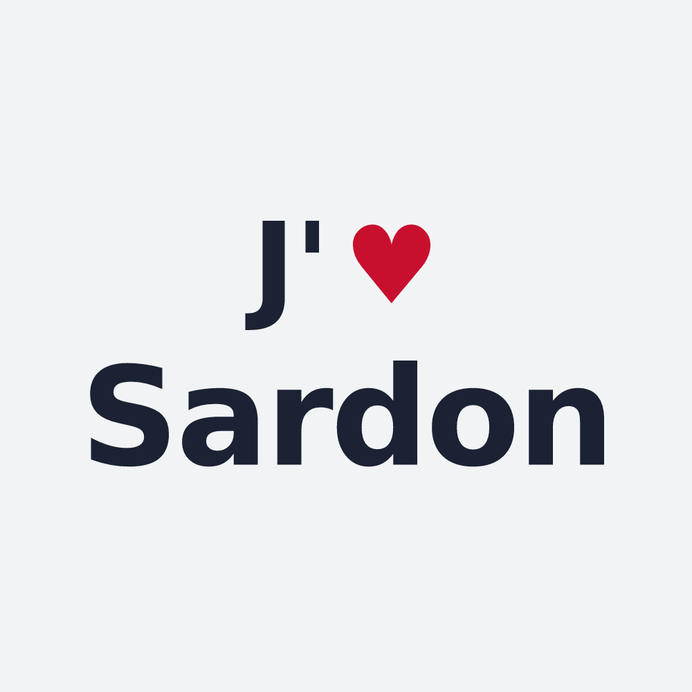 Poster personnalisé Sardon — design J'aime Sardon