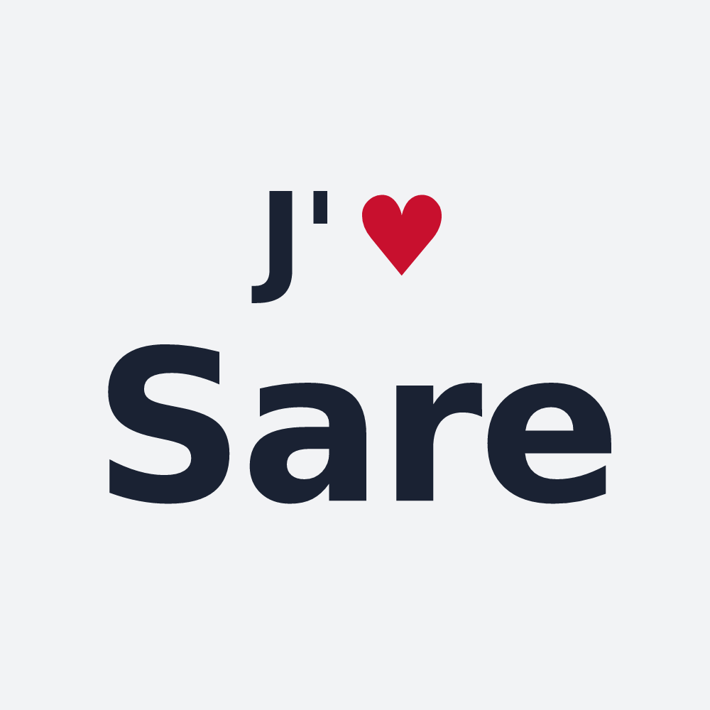Poster personnalisé Sare — design J'aime Sare