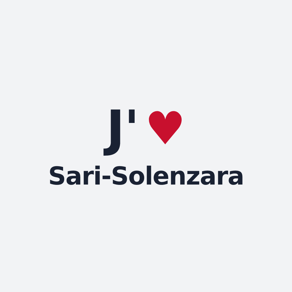 Poster personnalisé Sari-Solenzara — design J'aime Sari-Solenzara