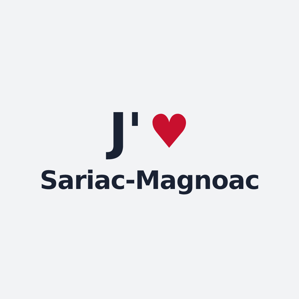 Poster personnalisé Sariac-Magnoac — design « J'aime Sariac-Magnoac » imprimé sur le poster