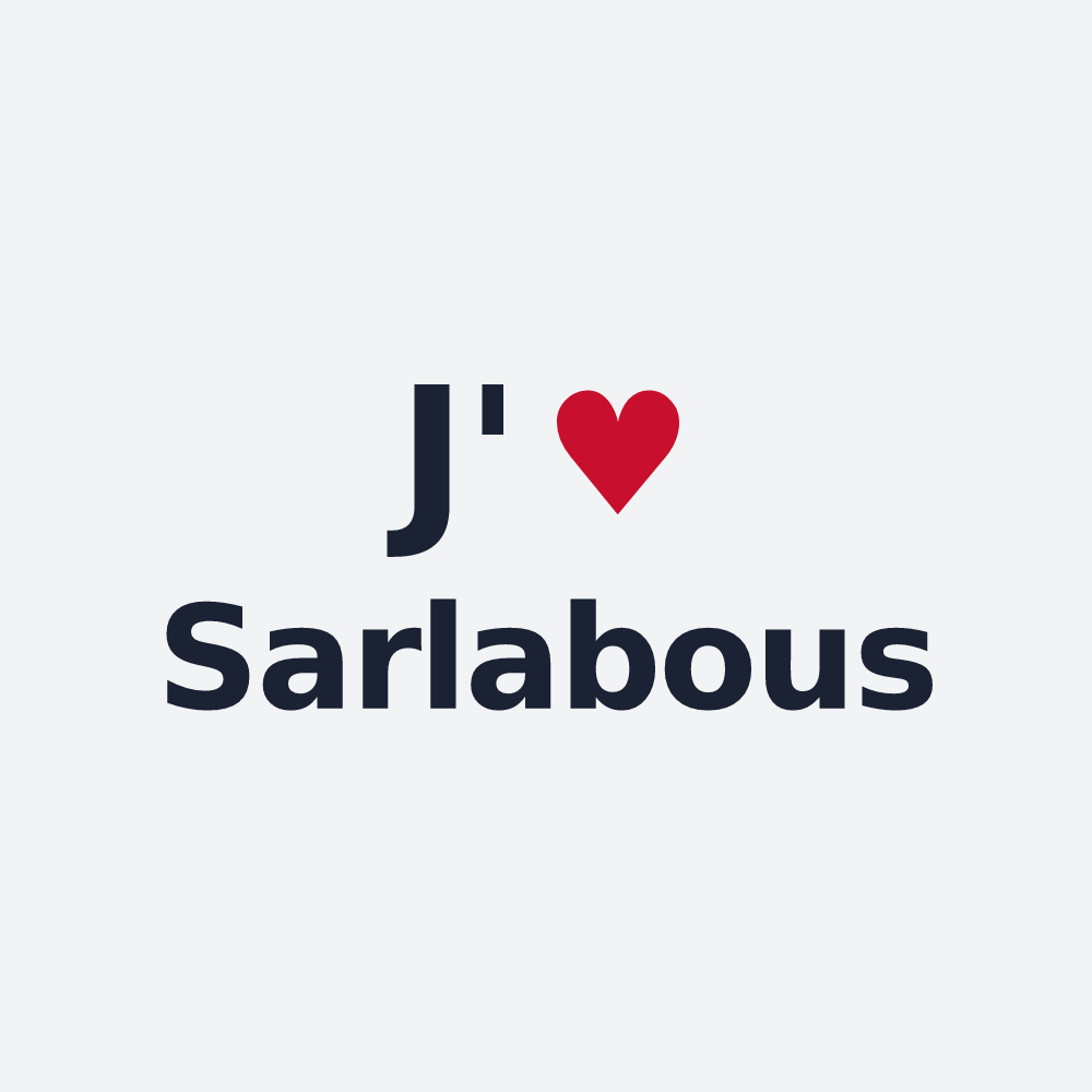 Poster personnalisé Sarlabous — design J'aime Sarlabous