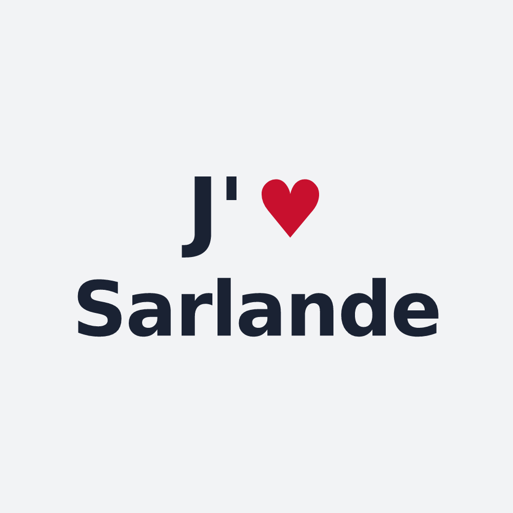 Poster personnalisé Sarlande — design J'aime Sarlande