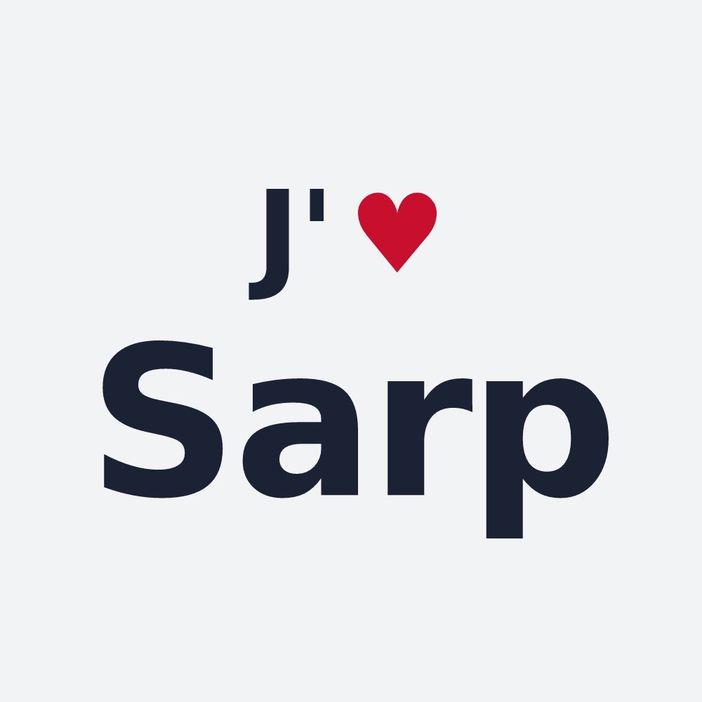 Poster personnalisé Sarp — design J'aime Sarp