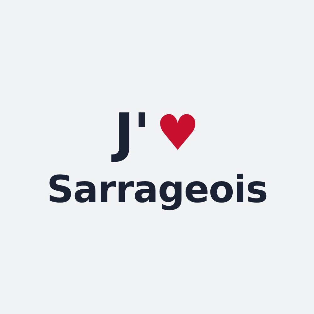 Poster personnalisé Sarrageois — design J'aime Sarrageois