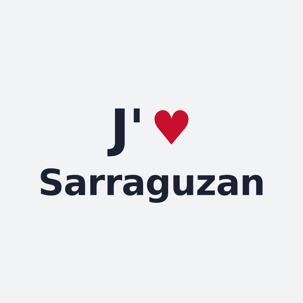 Poster personnalisé Sarraguzan — design J'aime Sarraguzan