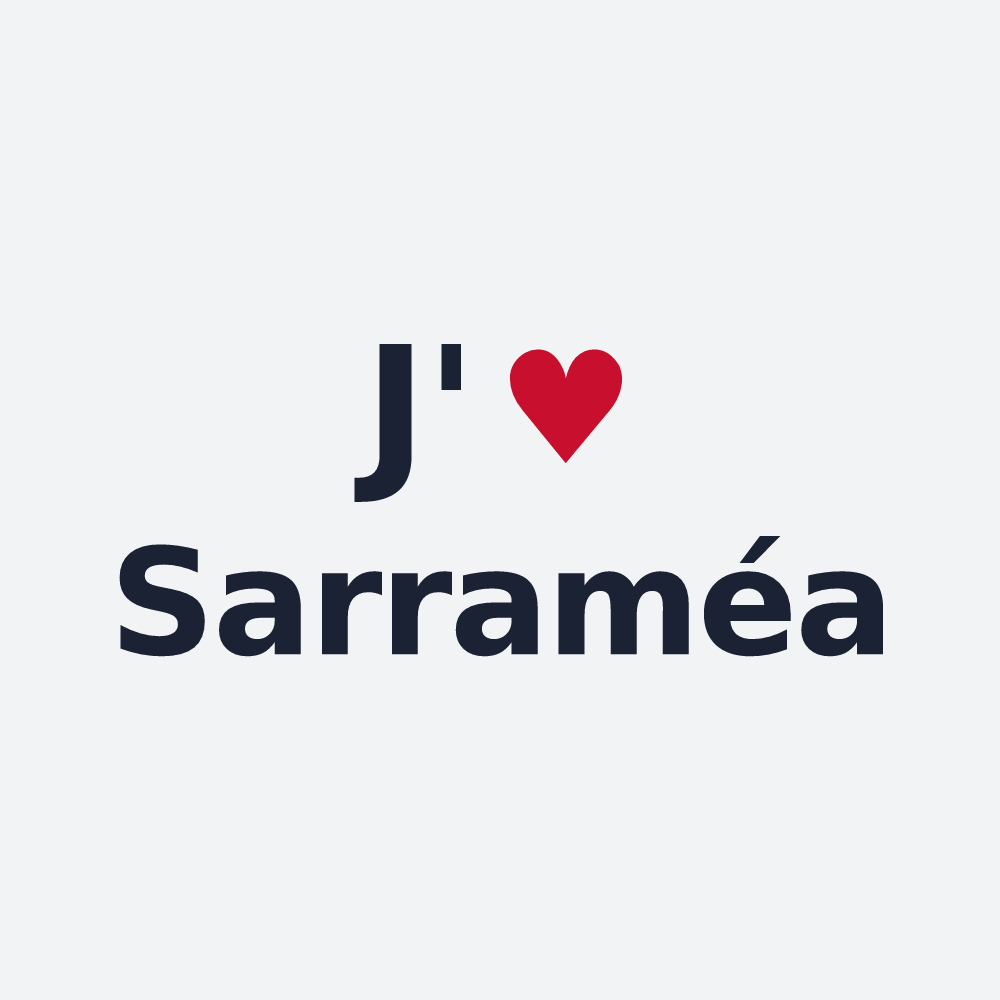 Poster personnalisé Sarraméa — design J'aime Sarraméa
