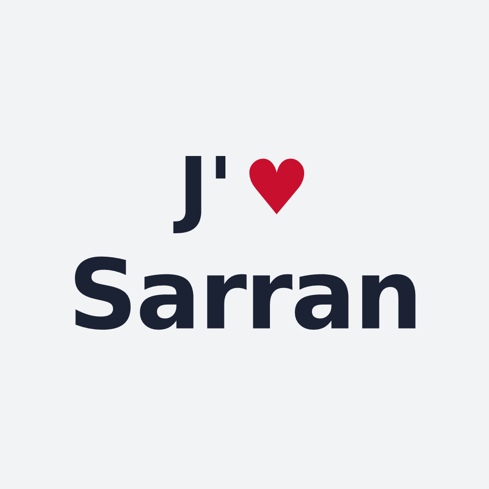 Poster personnalisé Sarran — design J'aime Sarran