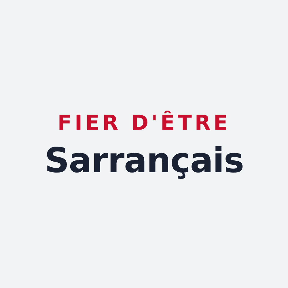 Poster « Fier d'être Sarrançais » — design pour Sarrance