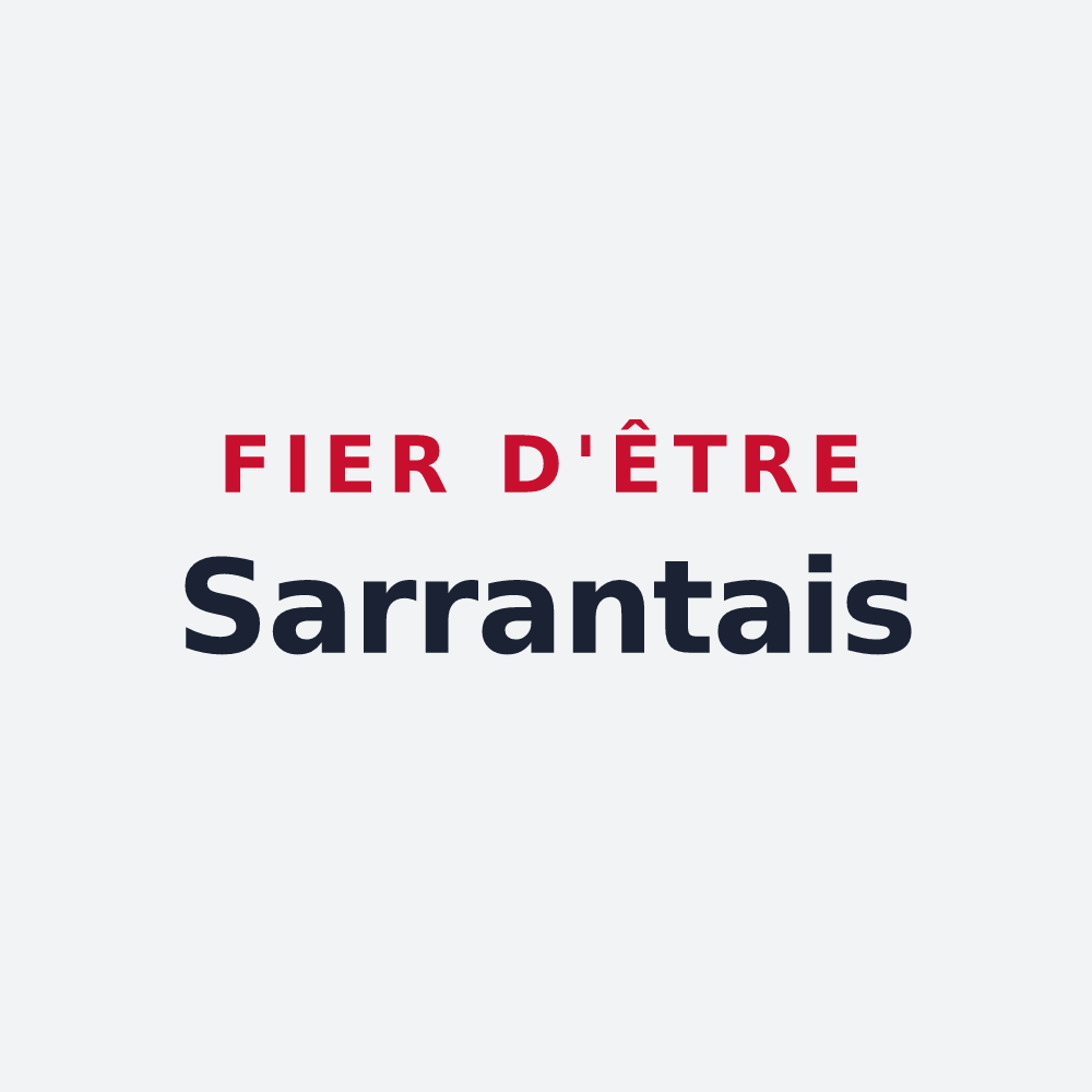 Poster « Fier d'être Sarrantais » — design pour Sarrant