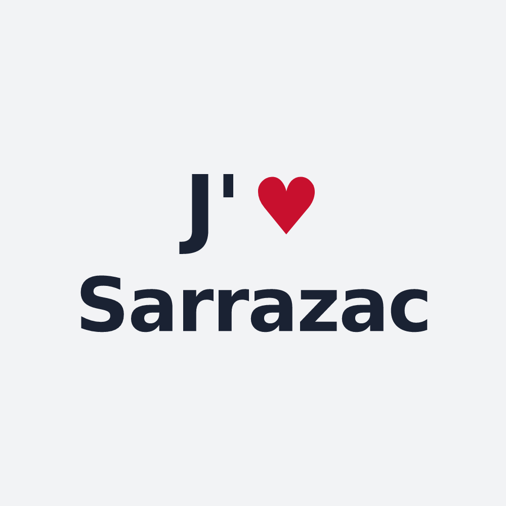 Poster personnalisé Sarrazac — design J'aime Sarrazac