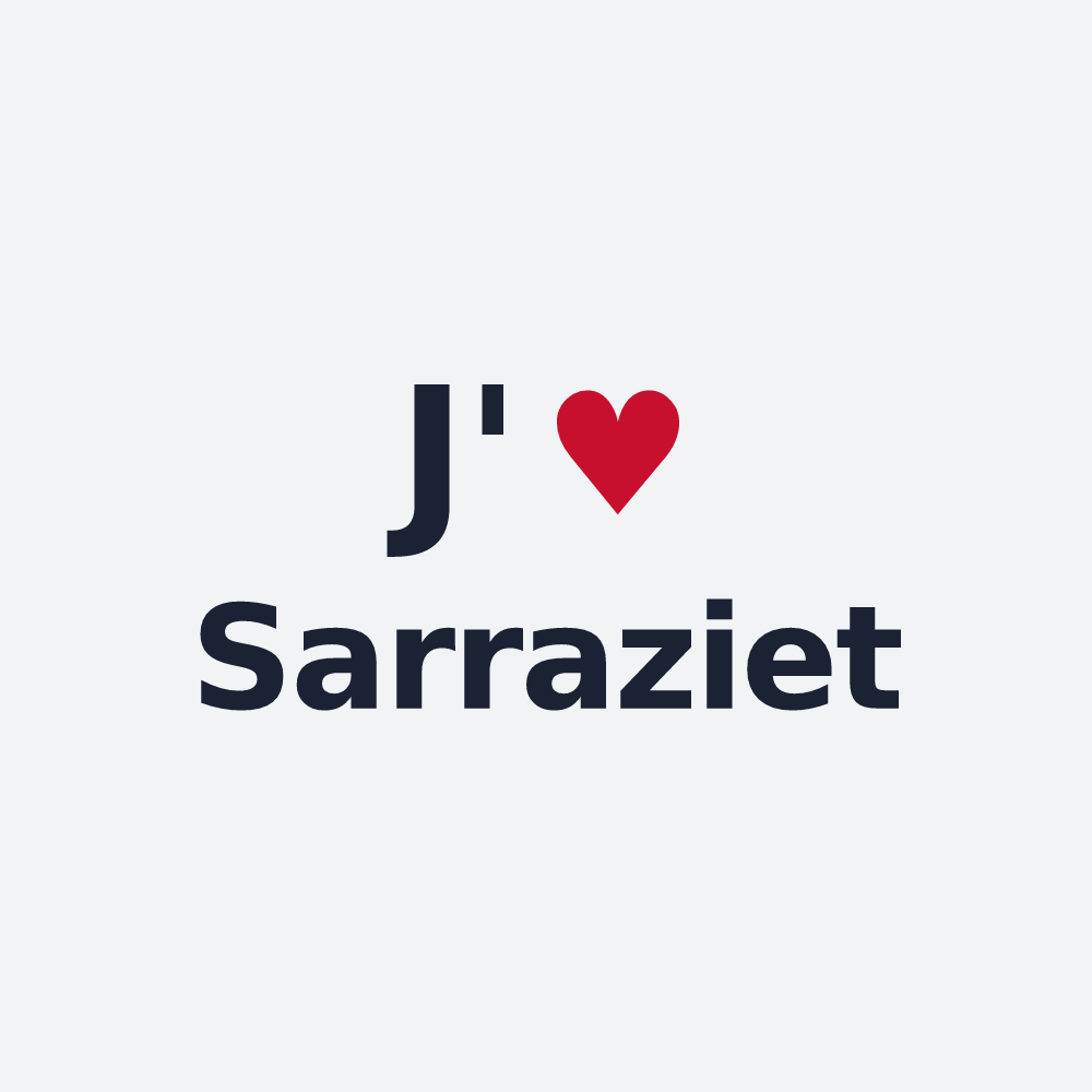 Poster personnalisé Sarraziet — design J'aime Sarraziet