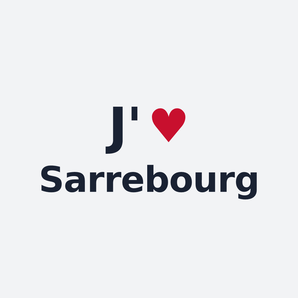 Poster personnalisé Sarrebourg — design J'aime Sarrebourg